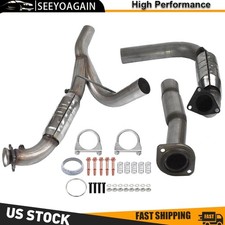 For Chevy SILVERADO 2500 HD V8 6.0L Y Pipe W/ TWO Catalytic Converters 2011-2017