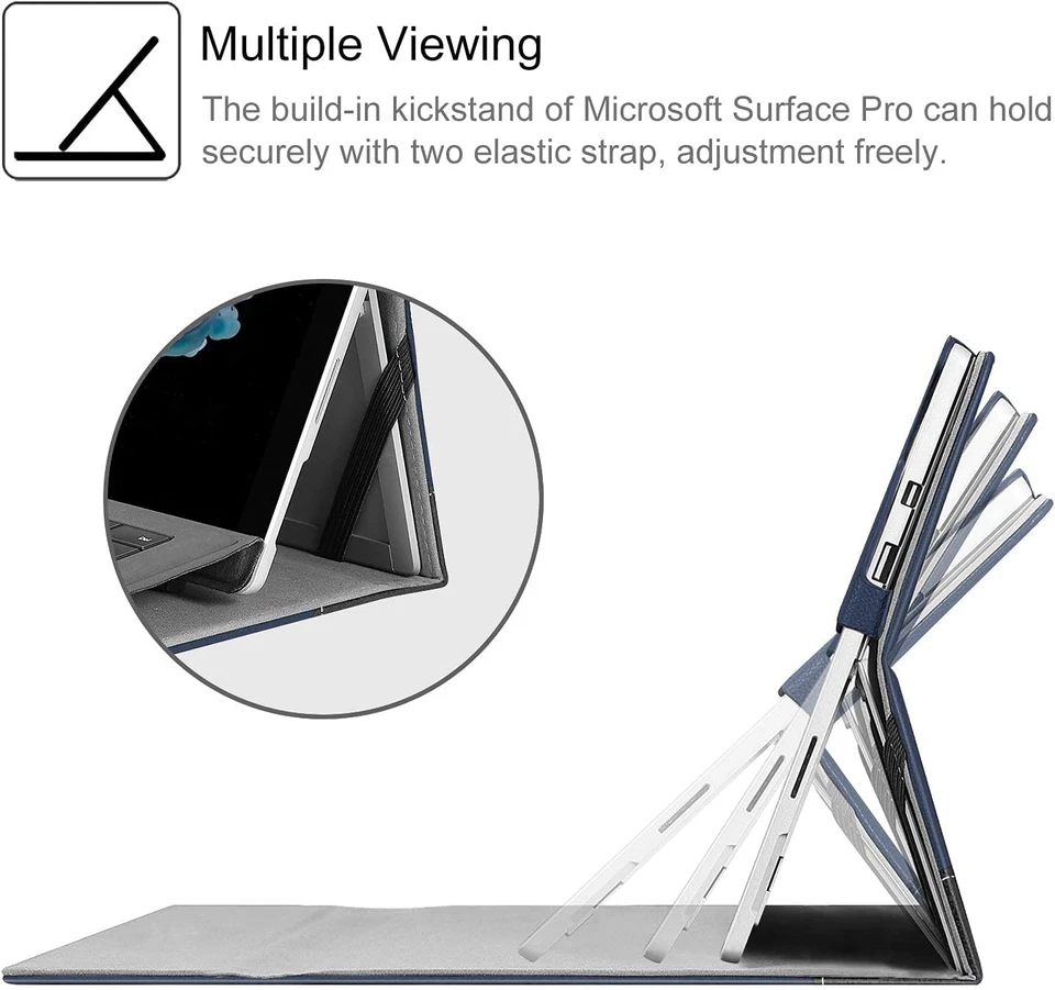 Custodia per Microsoft Surface Pro 7+ / 7/6 / 5/4 / 3 12.3 Pollici Tablet - [Mul - Immagine 4 di 4