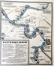 Pittsburgh Pennsylvania US Steel Monongahela Map Vintage 1930 Ad Magazine Print