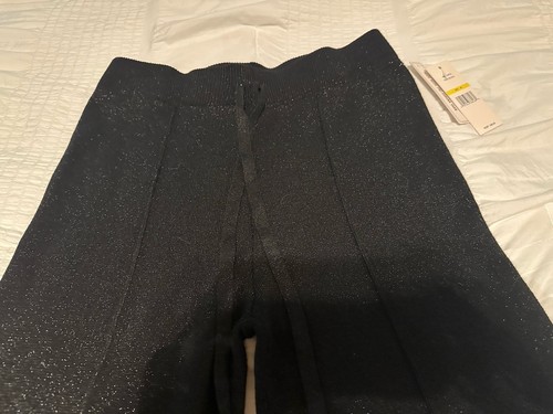 Nanette Lapore Black Shimmer Lurex Lounge Pants Women’s Size Medium NWT - Picture 2 of 11