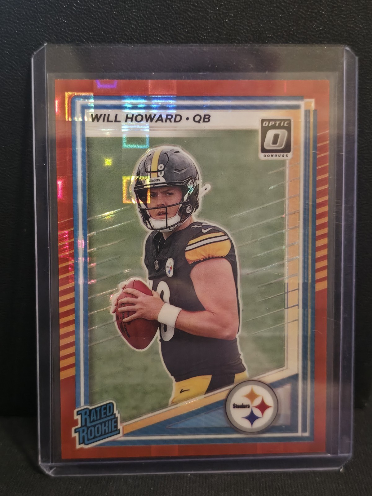 2025 Panini Donruss - Rated Rookie Will Howard #309 Optic Preview Red Pandora