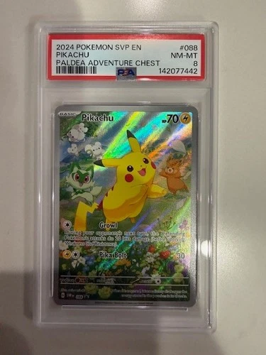 2024 POKEMON SV BLACK STAR PROMO PIKACHU #088 PSA 8 NM #137865181