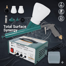 Elite 50KV Electrostatic Powder Coating System - Professional Spray Gun Kit 120V