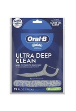 Oral-B Glide Ultra Deep Clean Dental Floss Picks, Cool Mint Flavor, 75 Ct