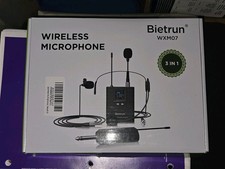 Bietrun Wireless Microphone Headset System 3 in 1 Model WXM07 / Open Box