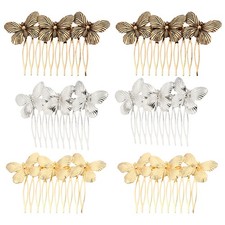6pcs Butterflies Hair Comb Vintage Headpiece Pretty Hair Accessories for Women