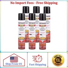6 Pack 334128-6PK Stops Rust Turbo Spray Paint, 24 Oz, Gloss Black Paint