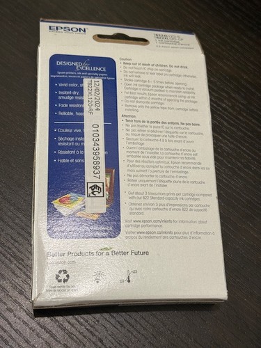 Epson 822XL DURABrite Ultra High-Capacity Ink Cartridge - Black EXP: 10/2027 - 第 2/3 張圖片