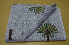 Palm Tree Hand Block 100 Cotton 7 Yard Fabric NO TARRIF CHARGES 100  ZK 278