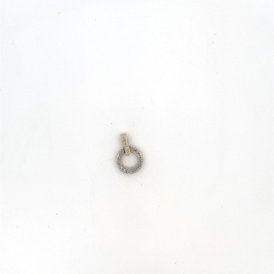 14k Bicolor Gold Diamant Kreis Anhänger (C31024380)