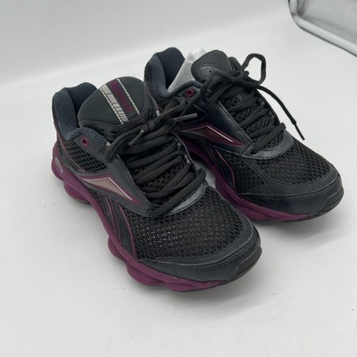 Size 7 - Reebok RunTone Gray J19625 Black Purple Mesh Lightweight Running Shoes