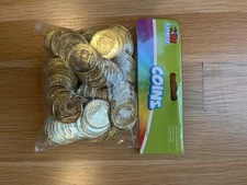 Fun Express Plastic Gold Coins - 144 Pieces