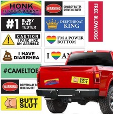 Funny Prank Magnet Bumper Sticker 12-Pack- Decal Magnets Magnet, Dirty