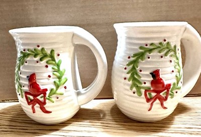 The Paper Store Merry Makers Cardinal/Wreath Christmas Cozy Mug 16 oz