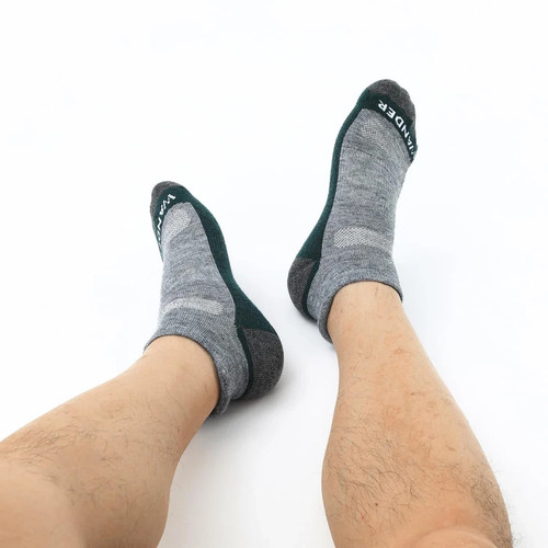 Merino Wool Ankle Athletic Hiking Socks 3 Pairs Thin Lightweight Cushioned Lo... - Picture 6 of 8