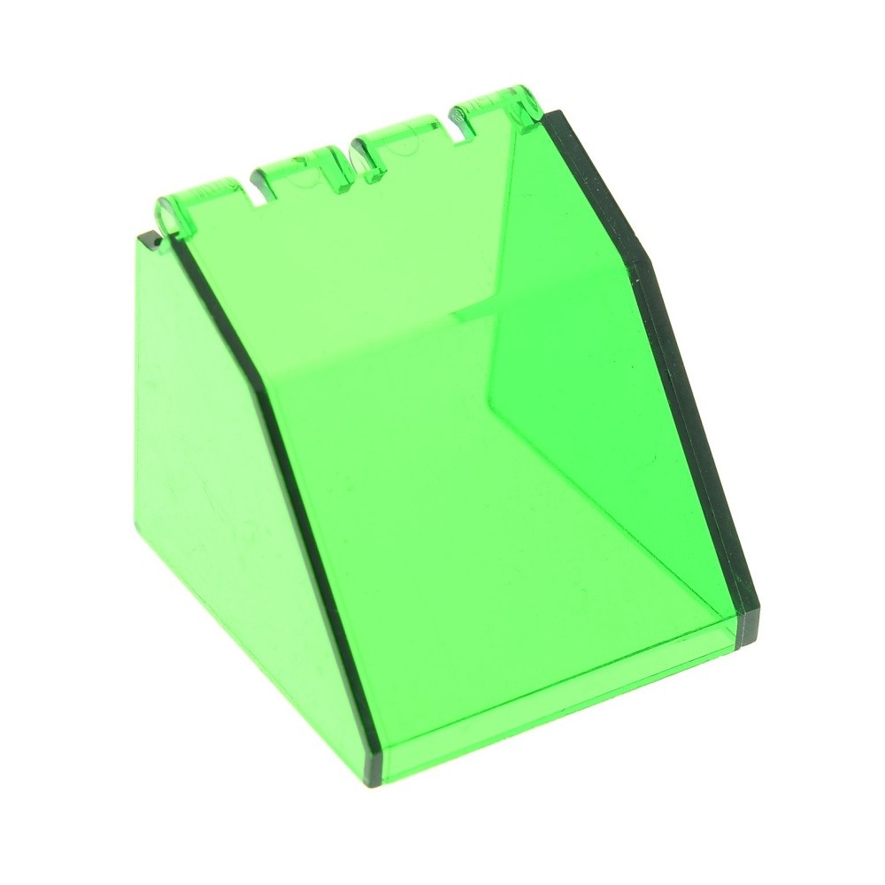 1x Lego Windshield 4x4x2 Transparent Green Window Canopy 2620