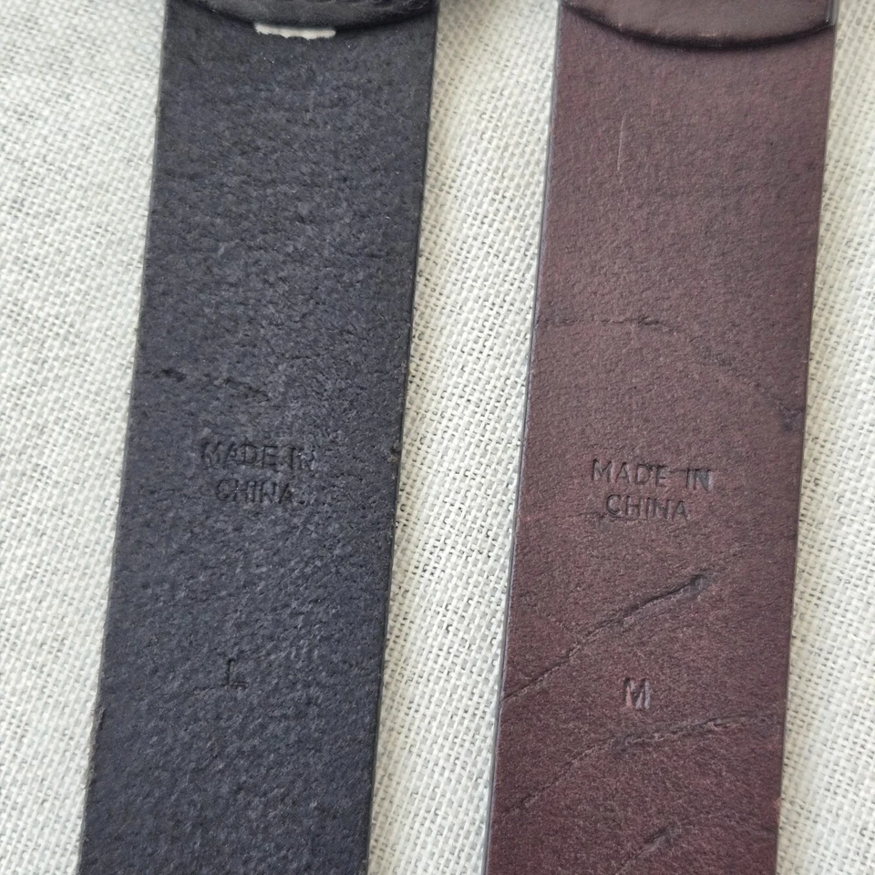 Lauren Ralph Lauren皮带2件女式中号棕色和黑色皮革波西米亚时尚 — 第 3/4 张图片