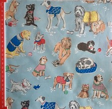 Dogs Blue Cath Kidston Lightweight Cotton Fabric New Assorted Sizes