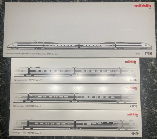 Märklin H0 37796 TGV + 43426, 43436, 43446 TGV / POS SNCF mfx / Sound mit OVP | Zustand: Gebraucht
