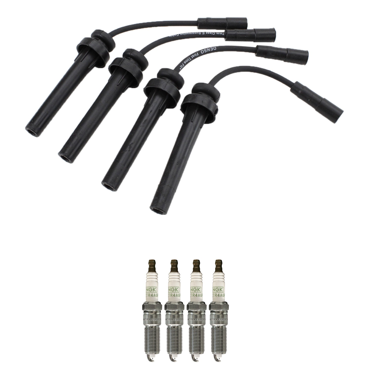 Denso Ignition Wire and NGK Spark Plug Kit for Chrysler PT Cruiser Dodge 2.4L L4