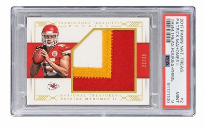 2017 National Treasures PATRICK MAHOMES RC #2 Tremendous Treasures Rookies /25