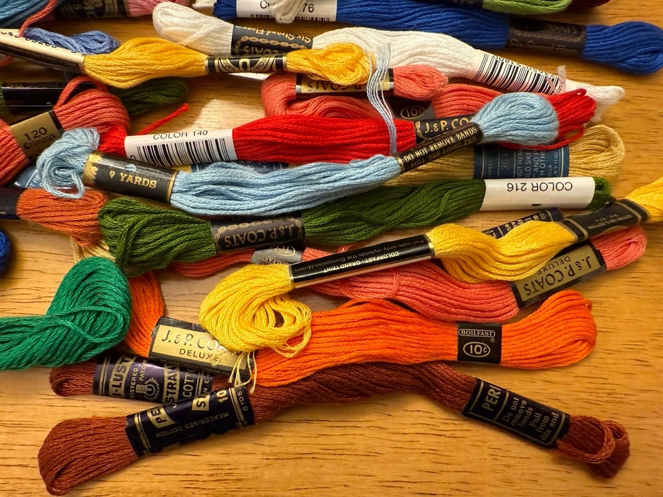 Mixed Lot Of 50 Skeins J&P Coats DMC Bucilla Embroidery Floss Multi Color - Image 4 of 4