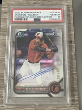 2022 Bowman Draft - Chrome Prospect Auto Refractor /499 Jackson Holliday PSA 10