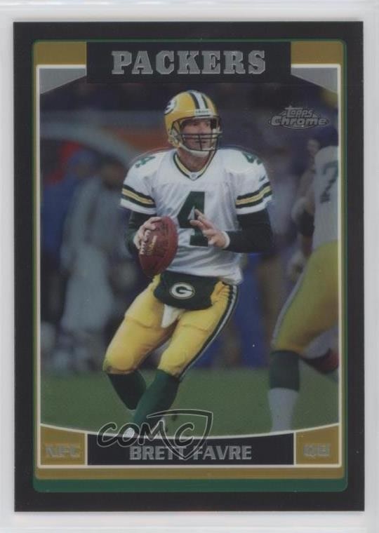 2006 Topps Chrome Black Refractor 109/199 Brett Favre #159 HOF 09gn