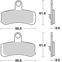 Moto-Master Bremsbelag (FüR: Harley-Davidson Flstn 1584 Softail Deluxe 08 )