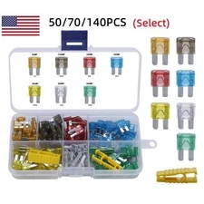 140pcs ATR Micro2 Blade Fuses Assorted Kit Car Truck 30A 25A 20A 15A 10A 7.5A 5A