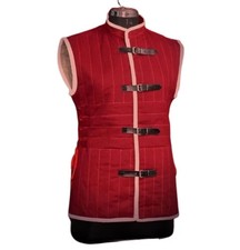 Medieval Cotton Thick Padded Gambeson Sleeveless jacket Aketon Armor SCA LARP