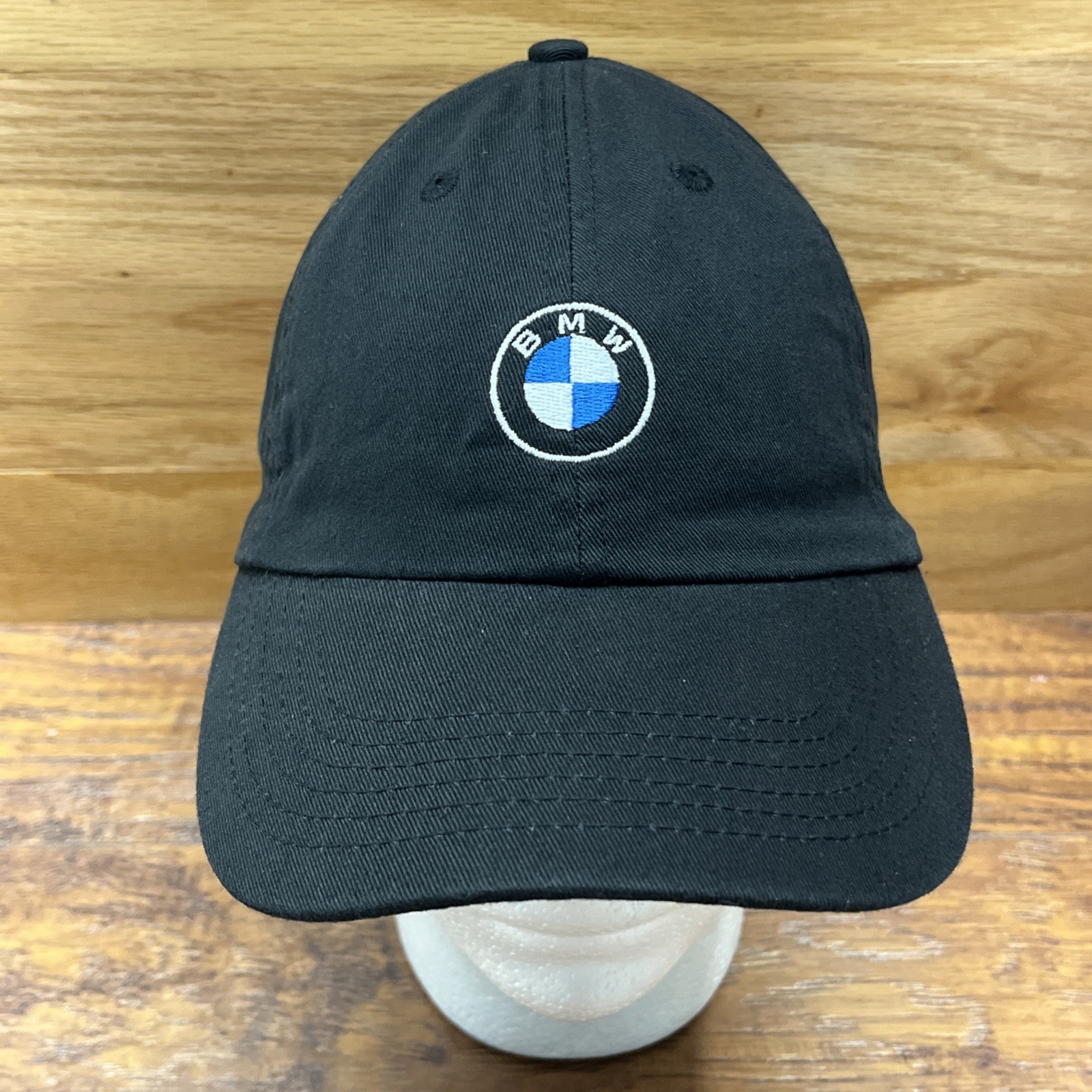 BMW Hat Black Adjustable Strapback Embroidered Lo… - image 1