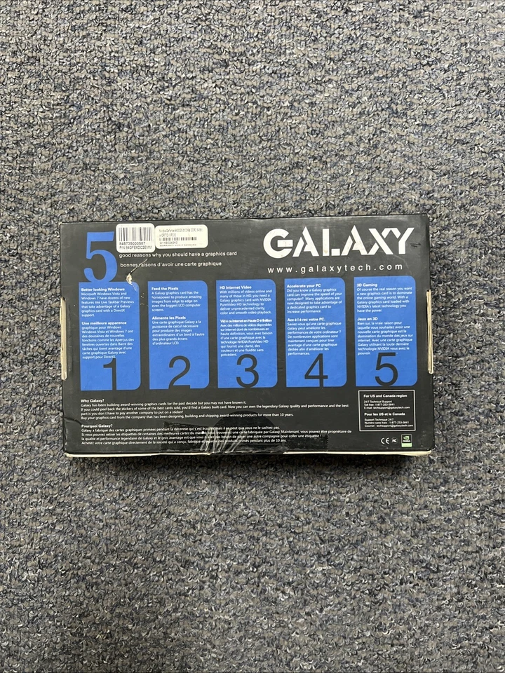 Galaxy NVIDIA GeForce 8400 GS (84GFE6HDFEXN) 512MB DDR2 SDRAM PCI Express x16... - Image 2 of 2