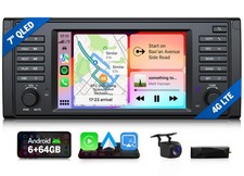 DAB+ 7" QLED 6+64 E39X6S Android Autoradio für BMW 5er E39 M5 Navigation CarPlay