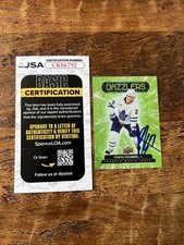 Pontus Holmberg IP Signed UD Dazzlers Card JSA Coa Maple Leafs Autographed