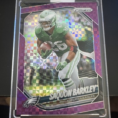 Panini Prizm Saquon Barkley Purple Checkerboard /49 #298 Philadelphia Eagles
