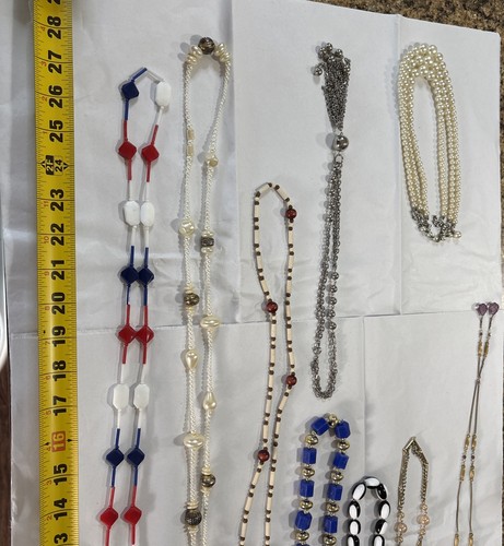 Lote De 9 Collares Vintage Surtidos Usados - Imagen 9 de 9