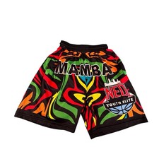 Mamba NEO Youth Elite Basketball Shorts YL Youth Large Kobe Style Colorful Mesh