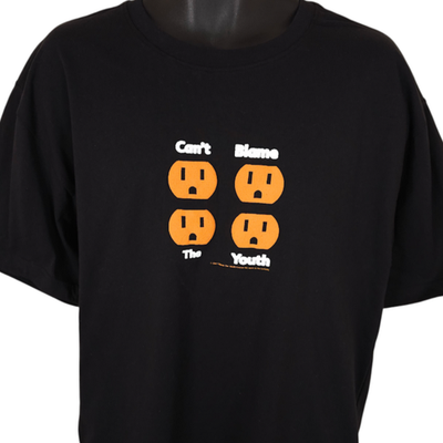 #ad Cant Blame The Youth T Shirt Mens Size Large Black Electric Outlet Streetwear $29.99