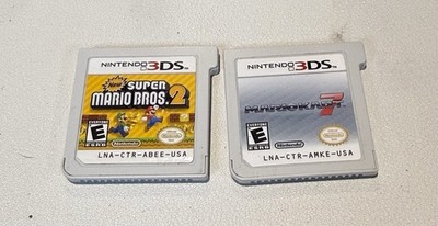 NINTENDO 3DS  NEW SUPER MARIO BROS 2 Mario Kart 7 2 Game Loose Cart Lot