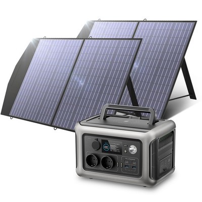 ALLPOWERS R600 Solargenerator 299Wh Powerstation mit 2 x 100W Solarpanel