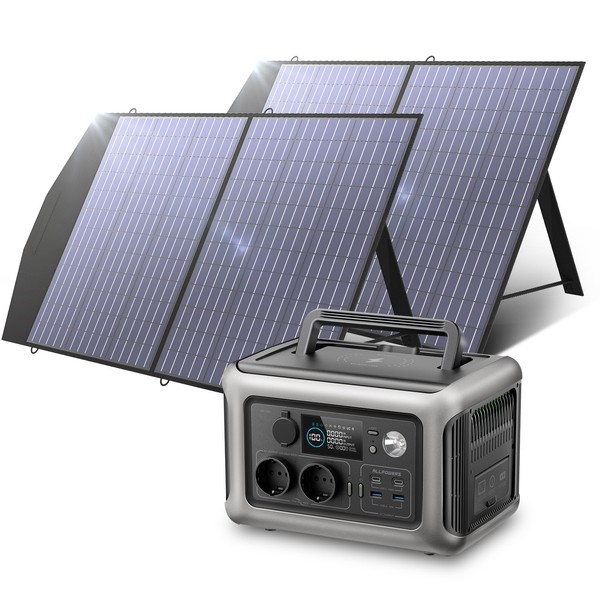 Allpowers R600 Solargenerator 299Wh Powerstation Mit 2 X 100W Solarpanel-image