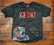 Reason Brand Scarface Tony Montana Red & Black  Baseball Jersey Size 3X