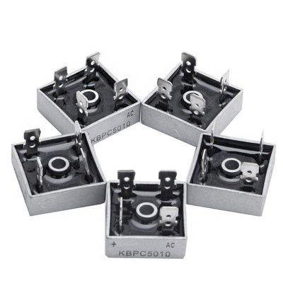 5 x KBPC5010 1000V 50A Metal for Case 4 Pin Single Phase Diode Bridge Rectifier