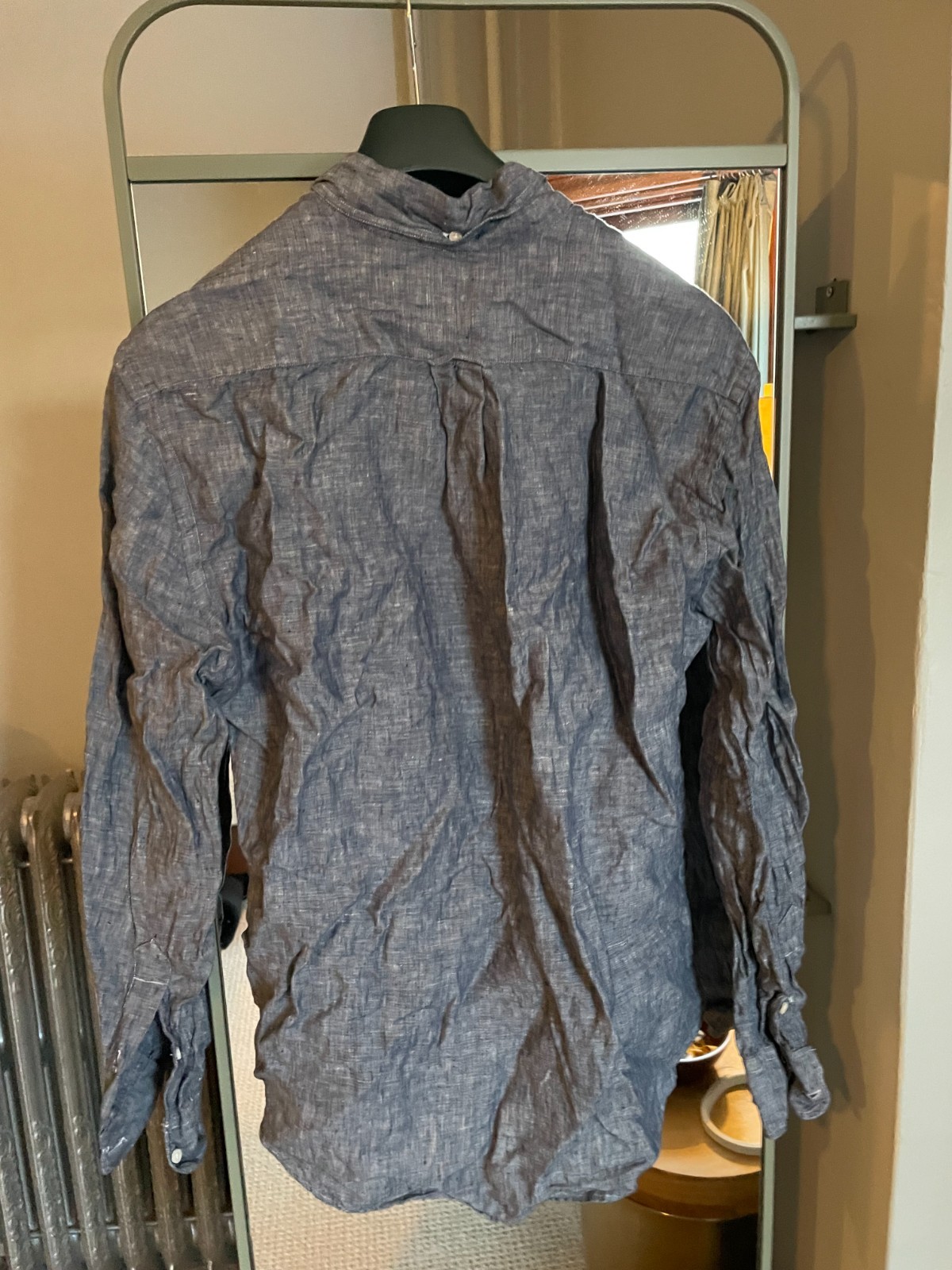 gitman vintage linen button down medium blue - image 3