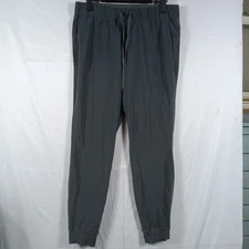 Members Mark Mens Gray Travel Jogger Pants Size Medium Stretch Comfy Drawstring 