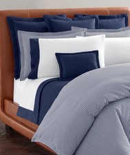Ralph Lauren Organic Shirting Stripe Full / Queen Duvet Cover $400 NIP