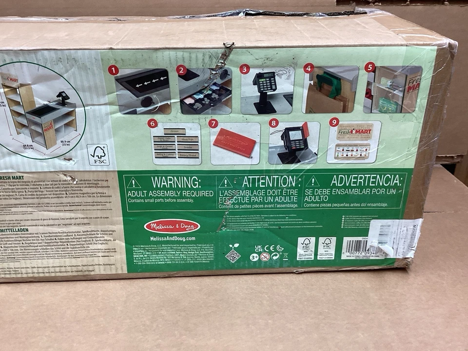 Juguete de juego de rol Melissa Doug independiente de madera Fresh Mart tienda de comestibles Foto 3 de 4