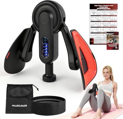 Oberschenkeltrainer, 10-100 lbs Beintrainer für Zuhause mit Widerstandsbändern &