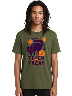Trick-Or-Treat-2 Mens Graphic Tee,100% Cotton,Casual Summer Wear